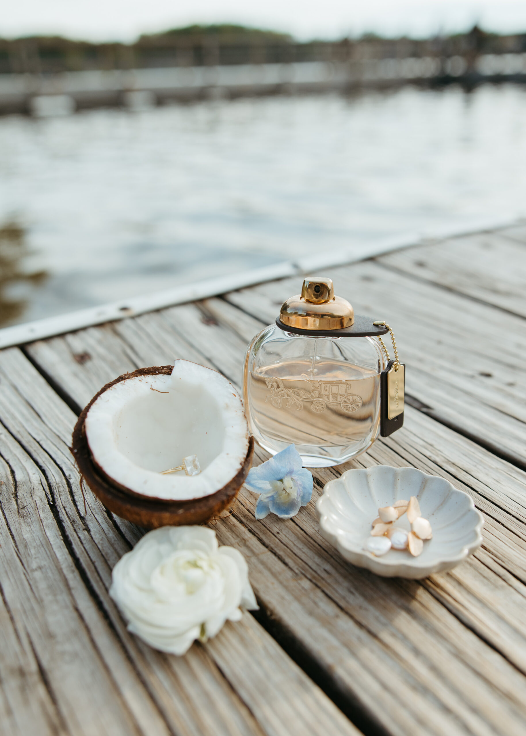 Custom coastal wedding invitation suite and stationery by Brooke Thies Design for a lakeside Minnesota elopement.