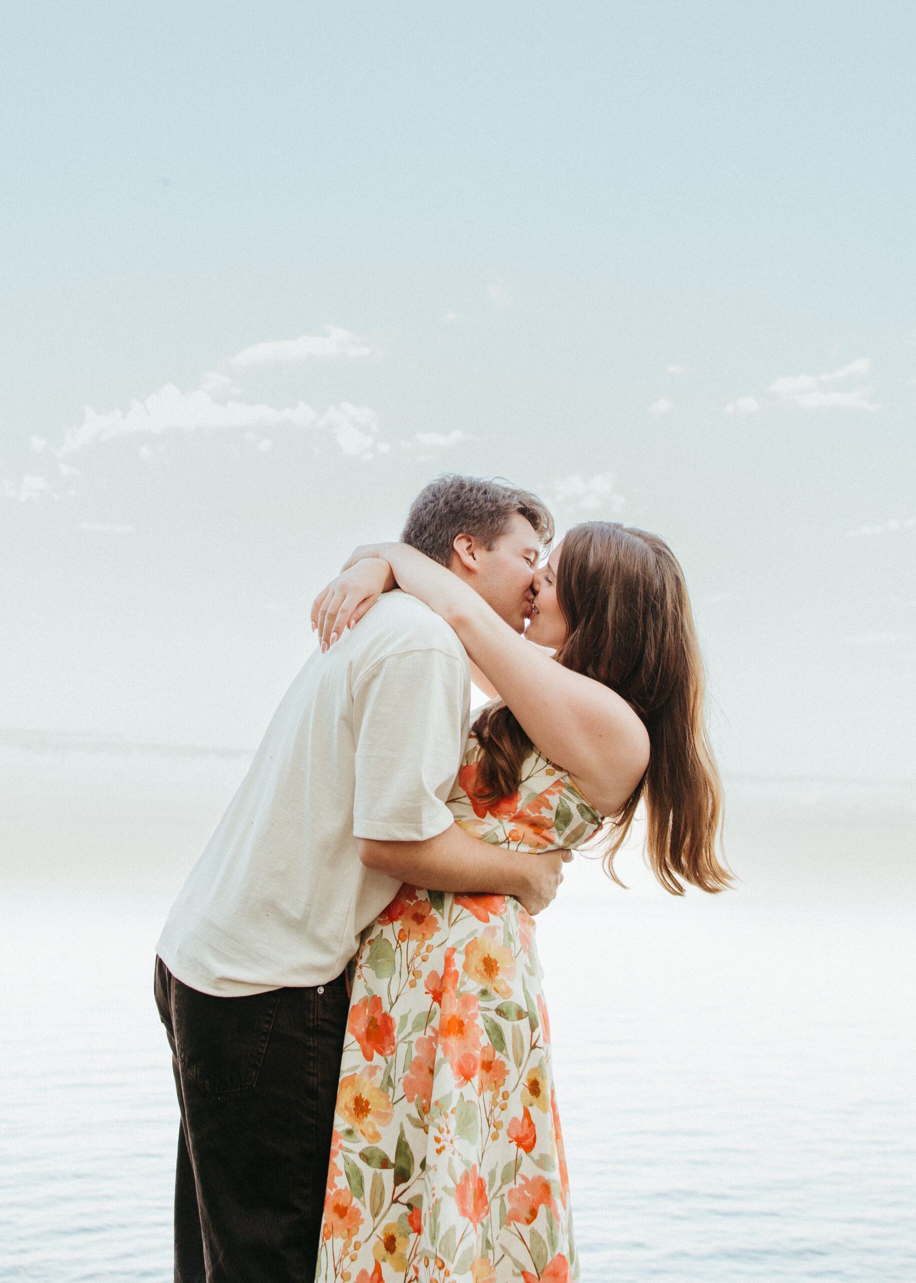 Engagement photos on the rocky North Shore of Lake Superior.